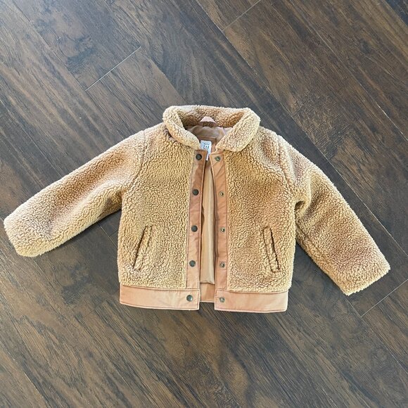 BABY GAP Button down Sherpa Blush Jacket - Picture 1 of 3